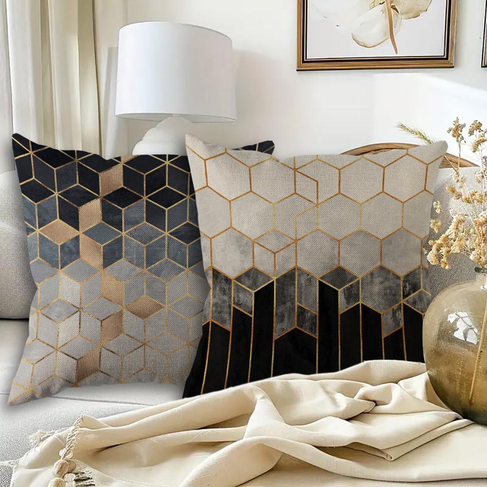 Abstract Art Pillowcase Wedding Decorative Linen Pillow Case For Home Pillow Cover 45X45(One Sides)
