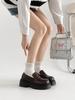 Fashion Women Shoes Autumn Oxfords Clogs Platform All-Match Female Footwear Loafers With Fur British Style Round Toe Fall Retro Summer L