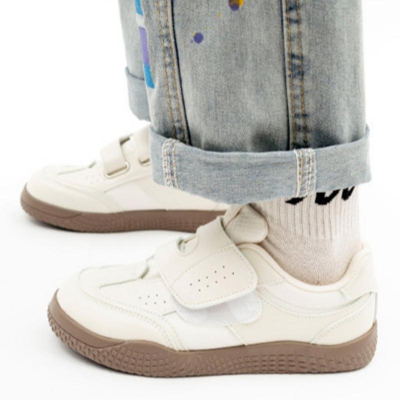Velcro Thick-soled Women's Shoes All-match White Shoes Leather Panel Shoes Casual Fashion Sports Shoes