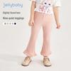 JELLYBABY Girls' Lightweight Flared Cropped Leggings
