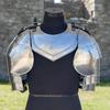 Medieval Steel Pauldrons with Gorget Knight Armor Shoulder Set for LARP, Cosplay, Renaissance and Display