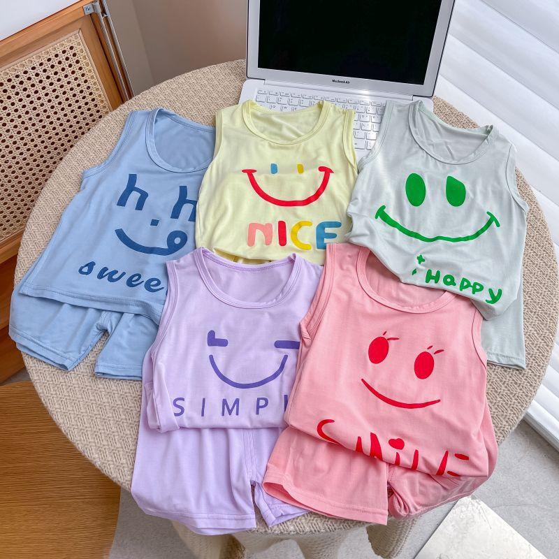 Summer New Children's Vest Thin Boys and Girls Cool Print Bottomed Sleeveless Top