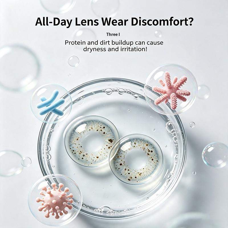 1 Set Portable Contact Lenses Case Contact Lenses Cleaner Ultrasonic With Removable Box Remove Tear Protein Cleaning Machine