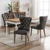 Chaises de salle à manger - MUVOE - Lot de 4 - Velours gris - Pieds en bois massif - Réglables en hauteur