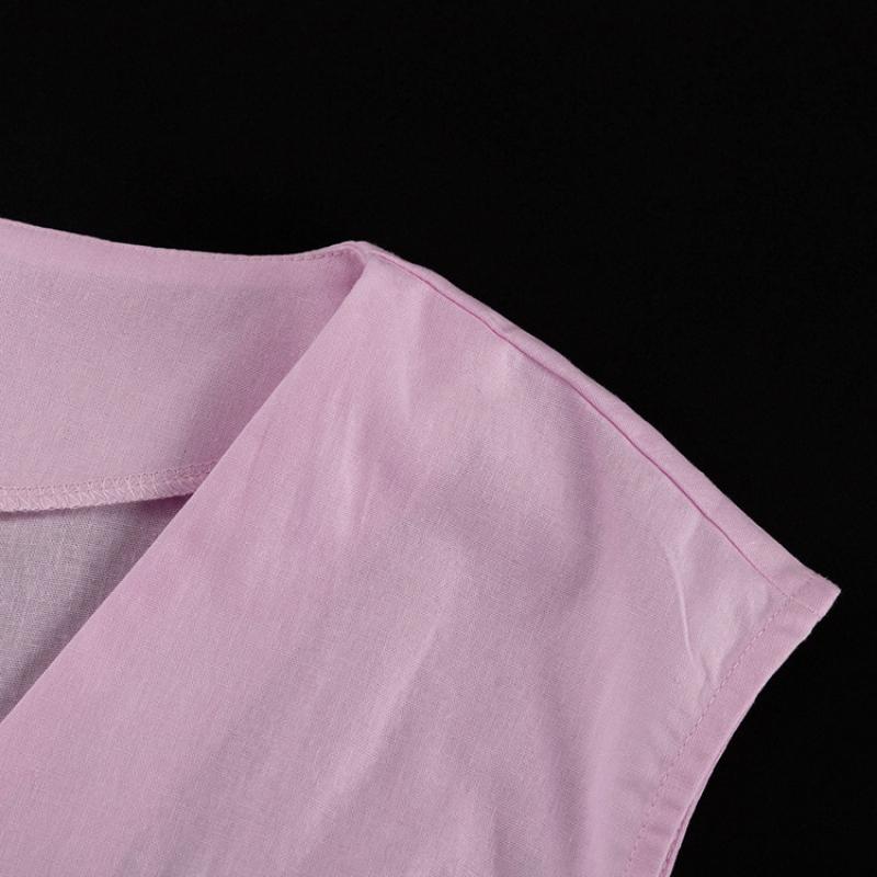 Summer Chic Women'S Set Solid Color Cotton Linen Two Piece Set Fashion Ruffles Sleeveless Tank Top With Wide Pants Outfit Female