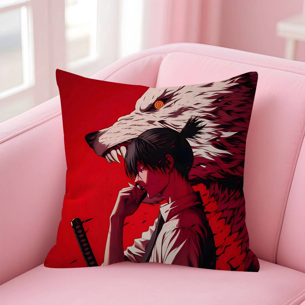Anime CChainsaw Man The Movie Reze Arc Cushion Cover Inches Farmhouse Decor Home Throw Pillow Covers For Couch Decorations