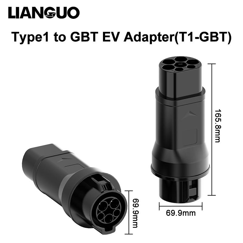 Type1 to GBT EV Charging Adapter Electric 32A Max 110V-250V Vehicle Charging Convertor for Car Charger Charging Adapter Type1 to GBT