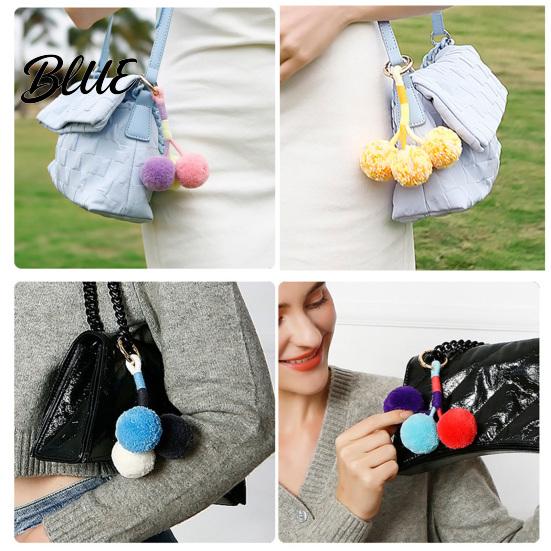 Travel Bag Accessory Pendant Small Plush Ball Decor Keychain Soft