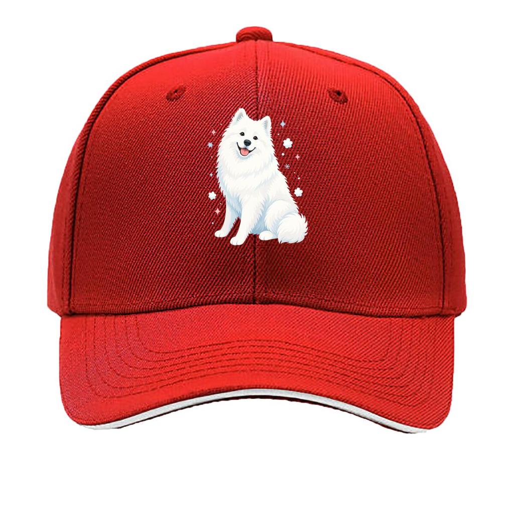Playful Samoyed Companion Art Portra Hip Hop hat Fashion Outdoor Sports Sandwich Baseball Cap