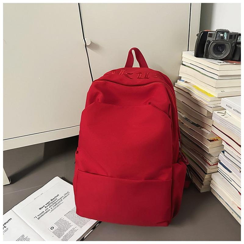 

Рюкзак для мужчин Простой Рюкзак для старшеклассников для компьютера и путешествий для женщин Японский Рюкзак для учеников средней школы Школьная сумка для мужчин average size красный