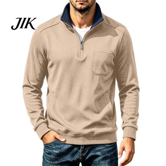 Activewear Men Quarter Zipper Pullover Sweatshirt, Mock Neck Long Sleeve Casual Lightweight Athletic Tops Shirt, Loose Fit Fall Winter for Workout