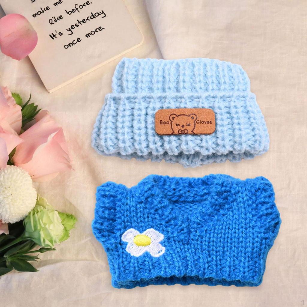 17cm Doll Sweater and Hat Accessories Outfits Lovely Trendy Tops DIY Supplies for 15cm Pendant