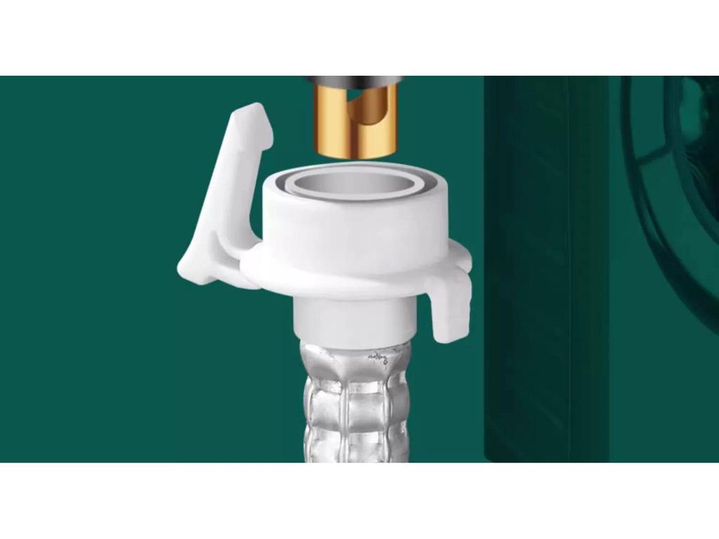 Nine Rose King All-Copper Washing Machine Faucet with 46-Point Universal Valve and Extended Angle, Anti-Detachment Auto Shut-off