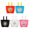 Front Handlebar Waterproof Rear Bike Basket Plastic Bike Basket with Fasten Strap for Boys Girl Bicycles Wicker Basket
