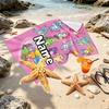 Custom Name Personalized Care Bears Print Beach Towel, for Trip Camping Beach Party Home Decor, Birthday Gift for Family & Friends