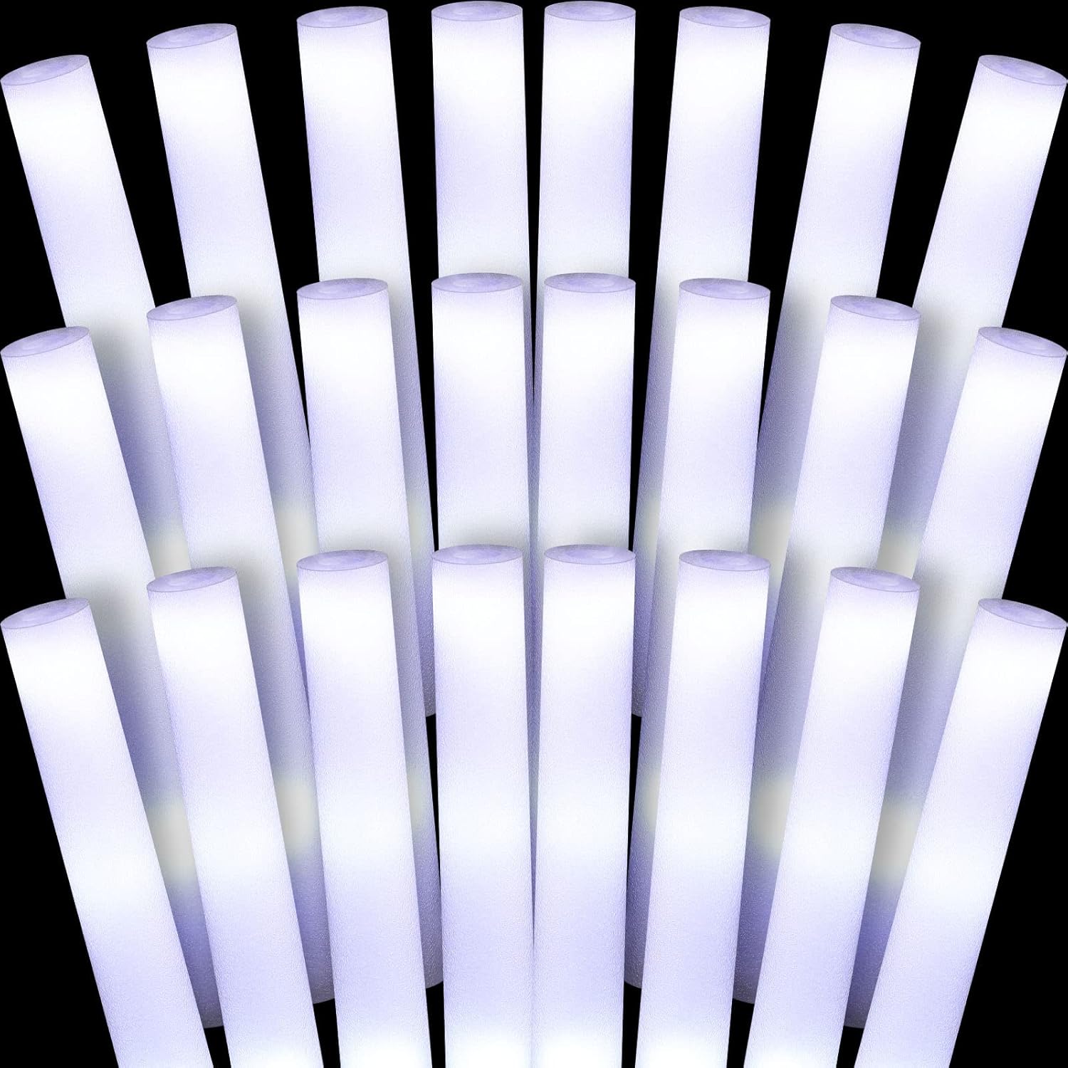

Foam Glow Sticks 20pcs 18.9inch LED Foam Sticks with 3 Light Modes LED Strobe Stick Light Up Foam Sticks Wedding Party Favors 20pcs белый