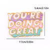 Cartoon Letters Applique Iron On Patches On Clothes Phrase/Text Embroidered Patches For Clothing Stickers Sewing Fusible Badges