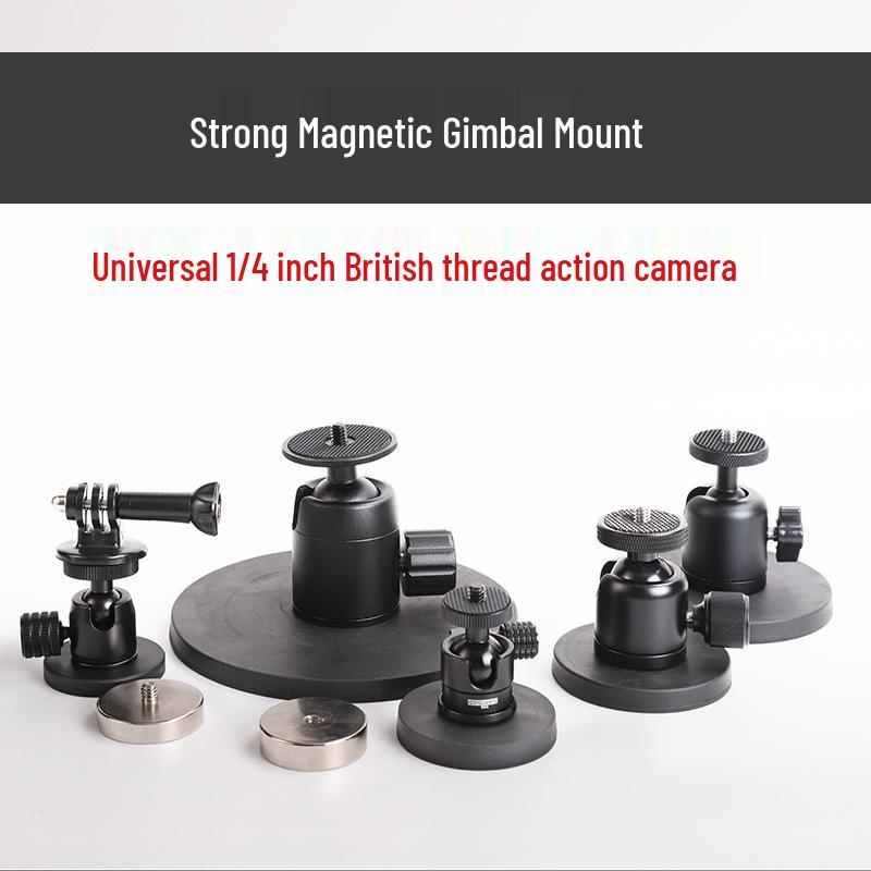 Magnetische Auto-Halterung Gimbal-Halter für Sportkameras - Dachmontage, Gummiert, GoPro Zubehör, 1/4
