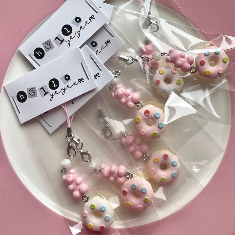 Trendy Core Bag Decoration Lovely Fruit Pendant Keychain Phone Chain Accessory