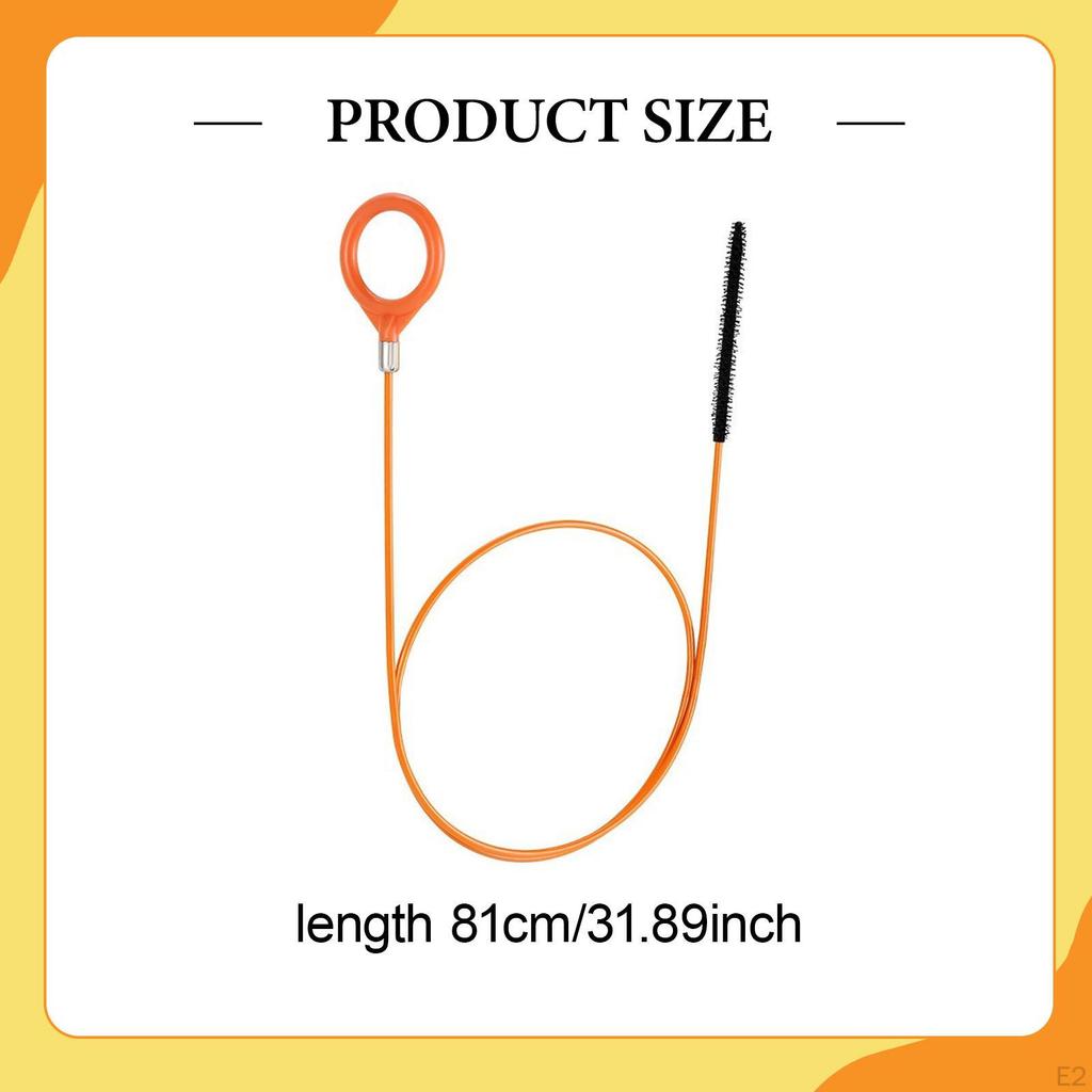 5 Pieces Drain Clog Remover Flexible Snake Hair Catcherl Cleaning Brush Sturdy Long Plumbing