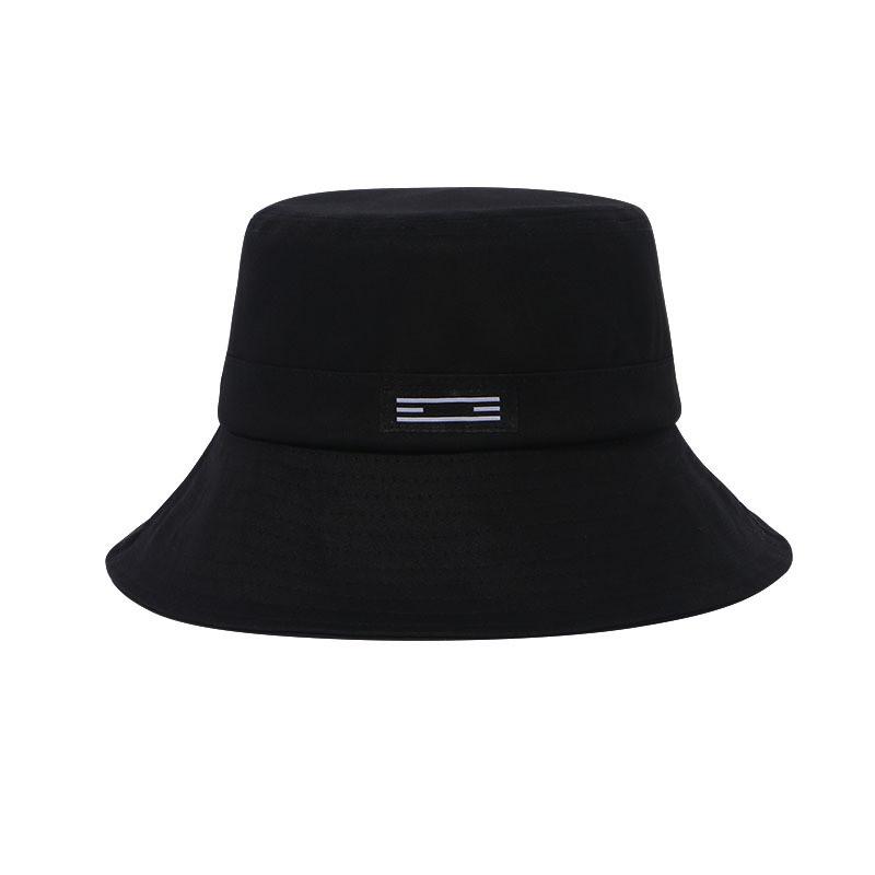Cotton Fisherman Hat For Men Women Sun Protection Large Brim Summer Fashion Sun Hat With Letter Embroidery