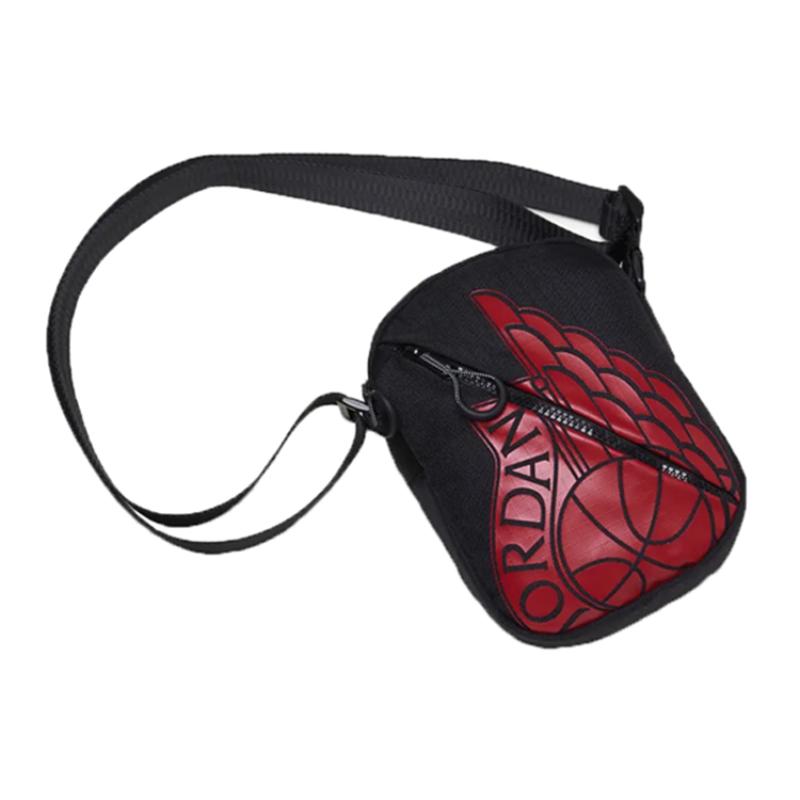 

Jordan Polyester Shoulder Bags Cell Phone Pouch Crossbody Bags Regular Unisex Black Red Jordan 9A0198-023