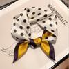 Gift silk scarves High-end silk streamer printed small square scarves Women's versatile trend square silk scarves