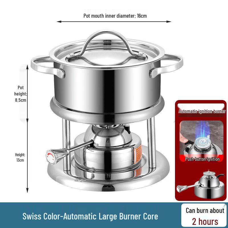 Jiakangming Персональная газовая кастрюля хого из нержавеющей стали 304