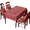 Wedding Rectangle Gold Lace Restaurant Tablecloth New Year'S Red Yarn Jacquard Coffee Table Cover
