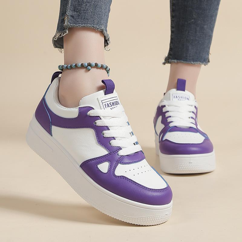 New thick-soled student waterproof casual shoes breathable and heightened soft-soled non-slip wear-resistant board shoes