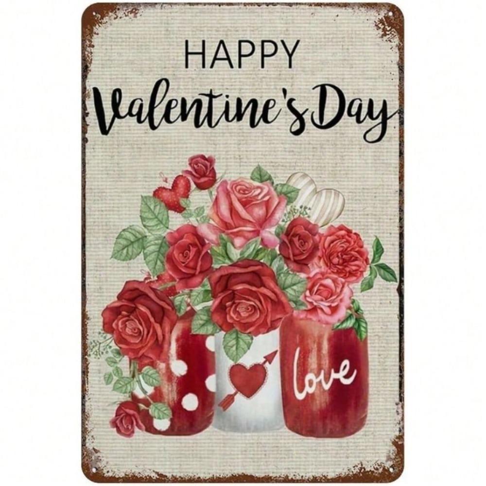 Vintage Valentine Tin Sign Metal Poster Wall Art Retro Bar Decor