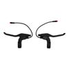 Electric Bicycle Brake Levers, Black Metal, Left & Right Pair