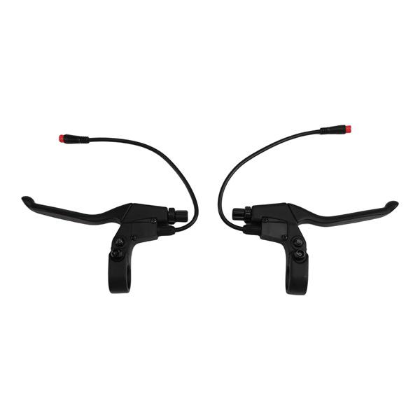 Electric Bicycle Brake Levers, Black Metal, Left & Right Pair