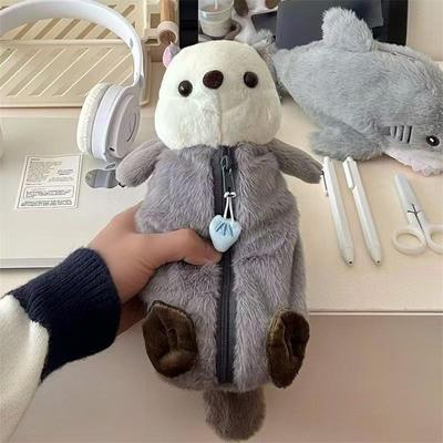 Astuccio Portapenne Peluche Piccolo Animale Carino - Borsa Porta Cancelleria Cartone Animato per Studenti
