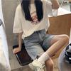 Summer Women's Loose T-shirt Bf Wind Plus Size Short-sleeved Tops