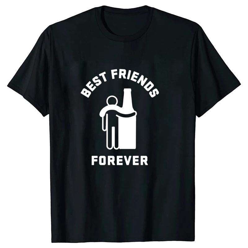 New Funny BEST FRISNDS FOREVER Print T Shirt Short Sleeve O Neck Loose Unisex Women Summer Cool Tshirt Unisex Tee Shirt Top Shirts