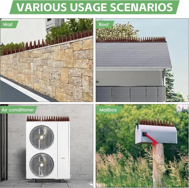 1-10pcs Outdoor Birds Pigeon Cats Spike Bendable Bird Repellent Spikes Deterrents for Garden Window Fences Roof Balcony Railing
