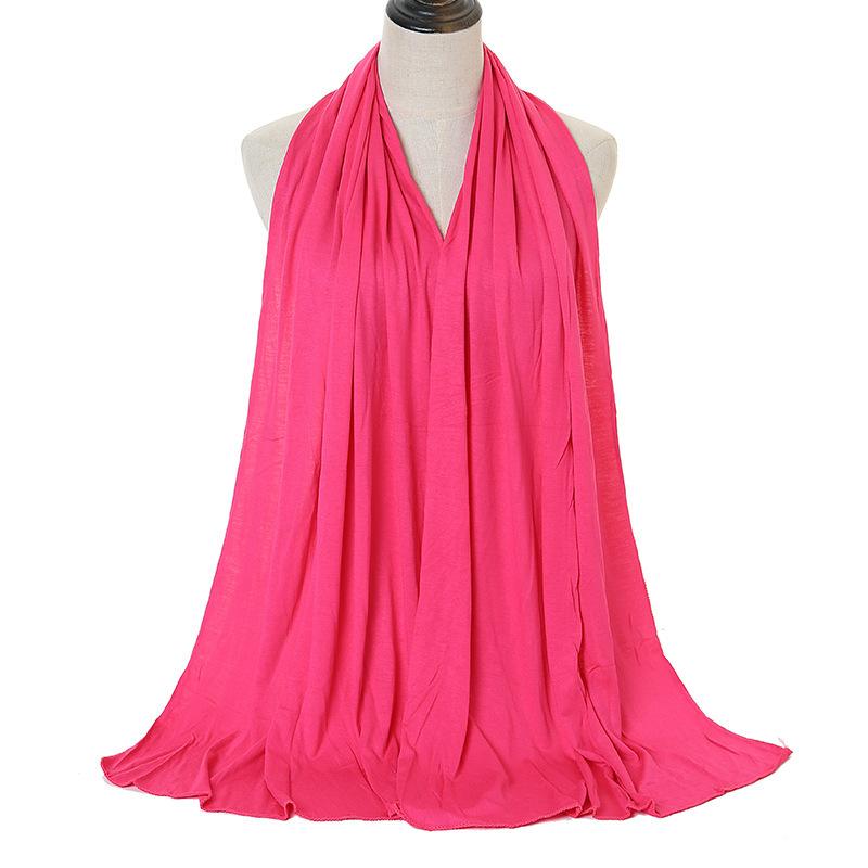 Middle East hot-selling solid color mercerized cotton headscarf soft versatile autumn and winter warm shawl ere carf