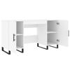 White Desk 140x50x75 cm Particleboard