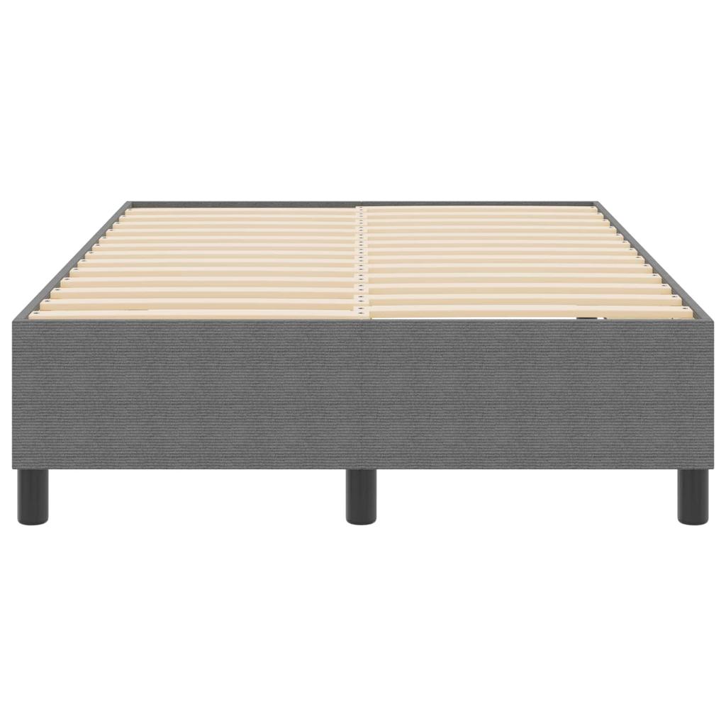 Platform Bed Frame Light Grey 120 x 190 cm Corduroy Fabric