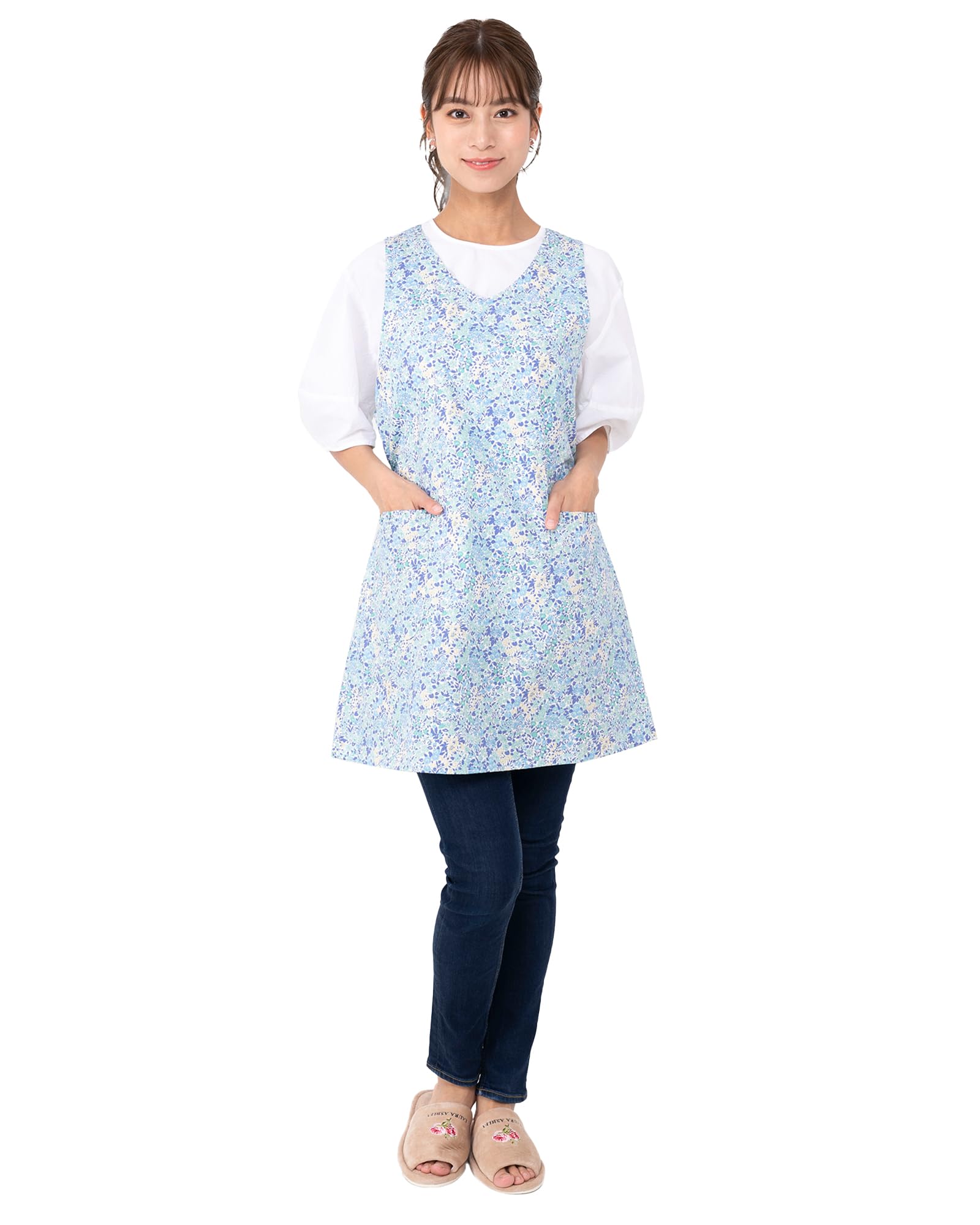 

LIBERTY Цветочный узор Милый фартук Стильный Водоотталкивающий Карманы Скандинавский стиль Завязки сзади Кухня Детский сад 70554002 41 БЕСПЛАТНЫЙ [Nigai] Женский