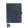 [Shiaruaru] Notebook Cover A6 Size with Belt, Genuine Leather, Bicolor (Navy X Black)