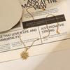 18K Gold-Plated Stainless Steel Women's Necklace with Sun-Shaped Zirconia