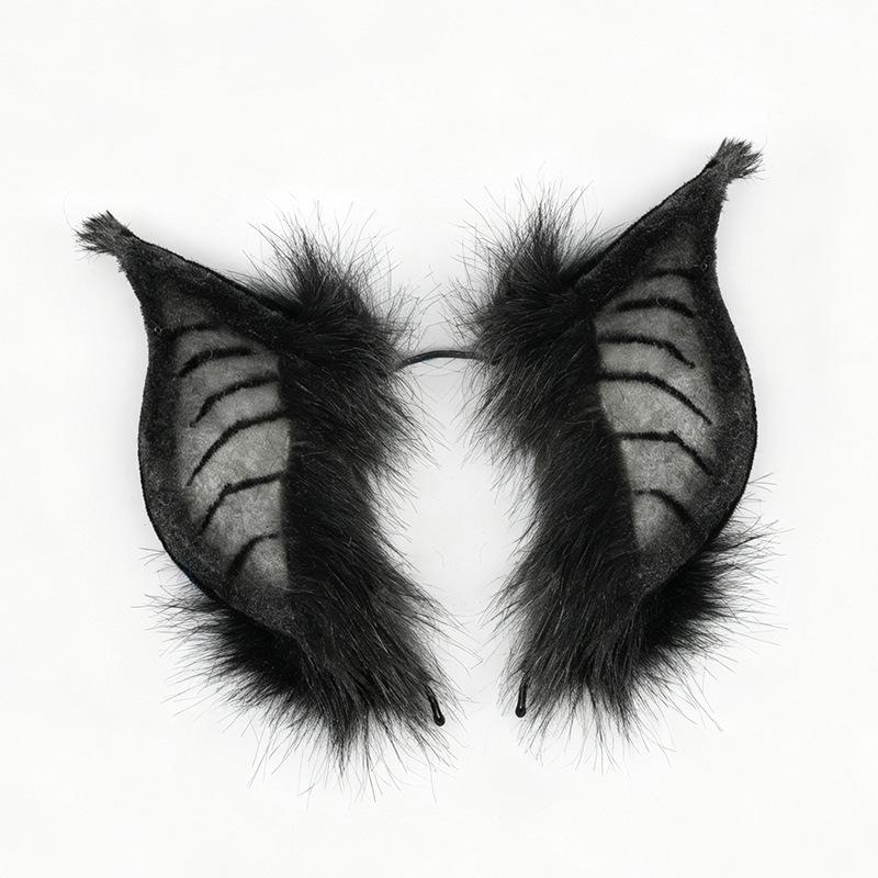 Halloween Dark Bat Ears Headband Devil Cosplay Prop Gothic Vampire Bat Headpiece Adjustable