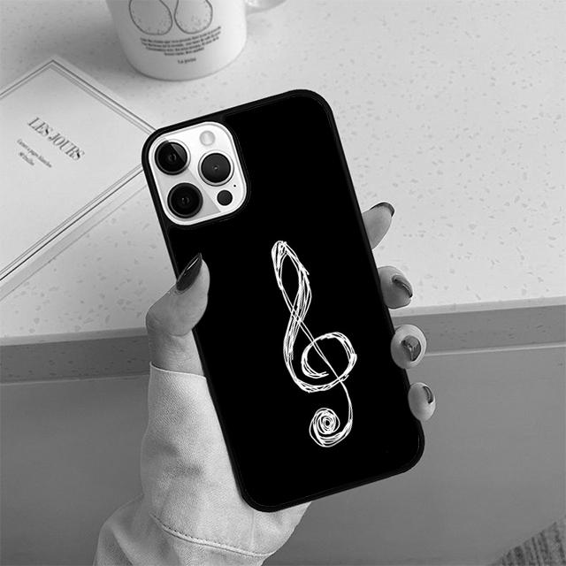 Music Notes Phone Case For iPhone 17 Air 14 15 16 13 12 Cover For Apple iPhone 17 Air 14 15 16 Pro Max 6S Plus Coque