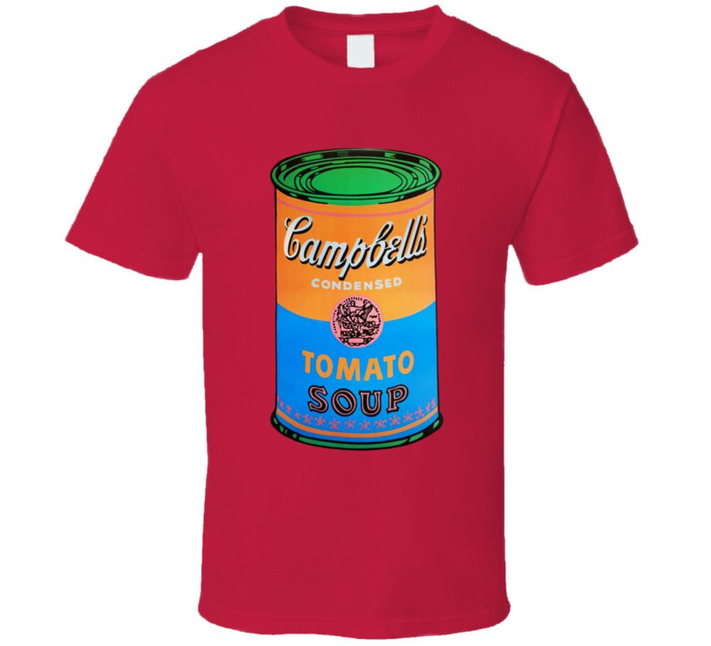 New  Retro Style Campbell s Tomato Soup Tee Andy Warhol T Shirt Mens Womens Tees Top S