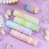30 Rolls Colourful and Refreshing Checkered Series of Handwritten Tape