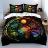 "Colorful Stained Glass Decoration Set" Soft Comfortable Duvet Cover Bedding Set Included 1*Duvet Cover & 2*Pillowcases gift