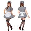 [Clear Stone] Lyrical Palette Cosplay Checkered Nurse Maid Women's Black
