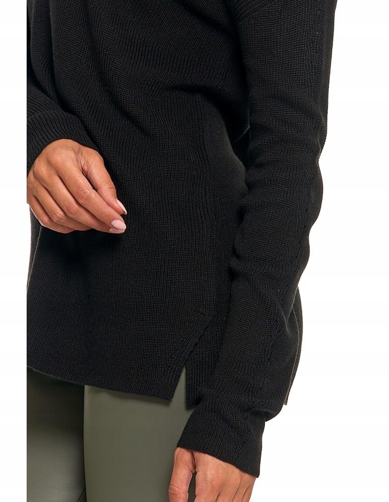 Thin Women's Classic Knitted Sweater with Long Sleeves MORAJ XL black